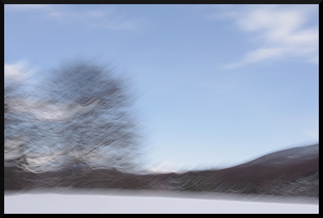 Paysages flous et enneigés