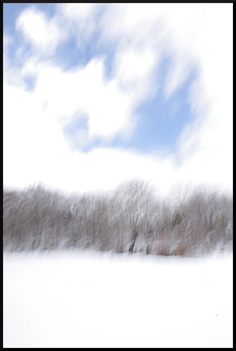 Paysages flous et enneigés